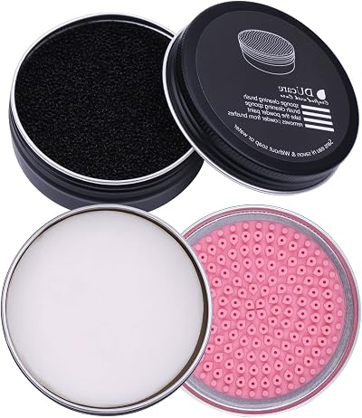 DUcare 2Pcs Makeup Brush Cleaner Set with Solid Soap & Color Removal Sponge