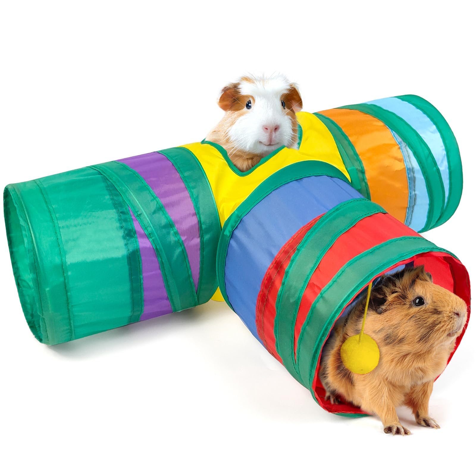 Guinea Pig Tunnel, Guinea Pig Toys, Hamster Tubes And Tunnels Kit, Hanging Tunnel For Small Animals, Collapsible Tee Tunnel Toy Tube (colorful)