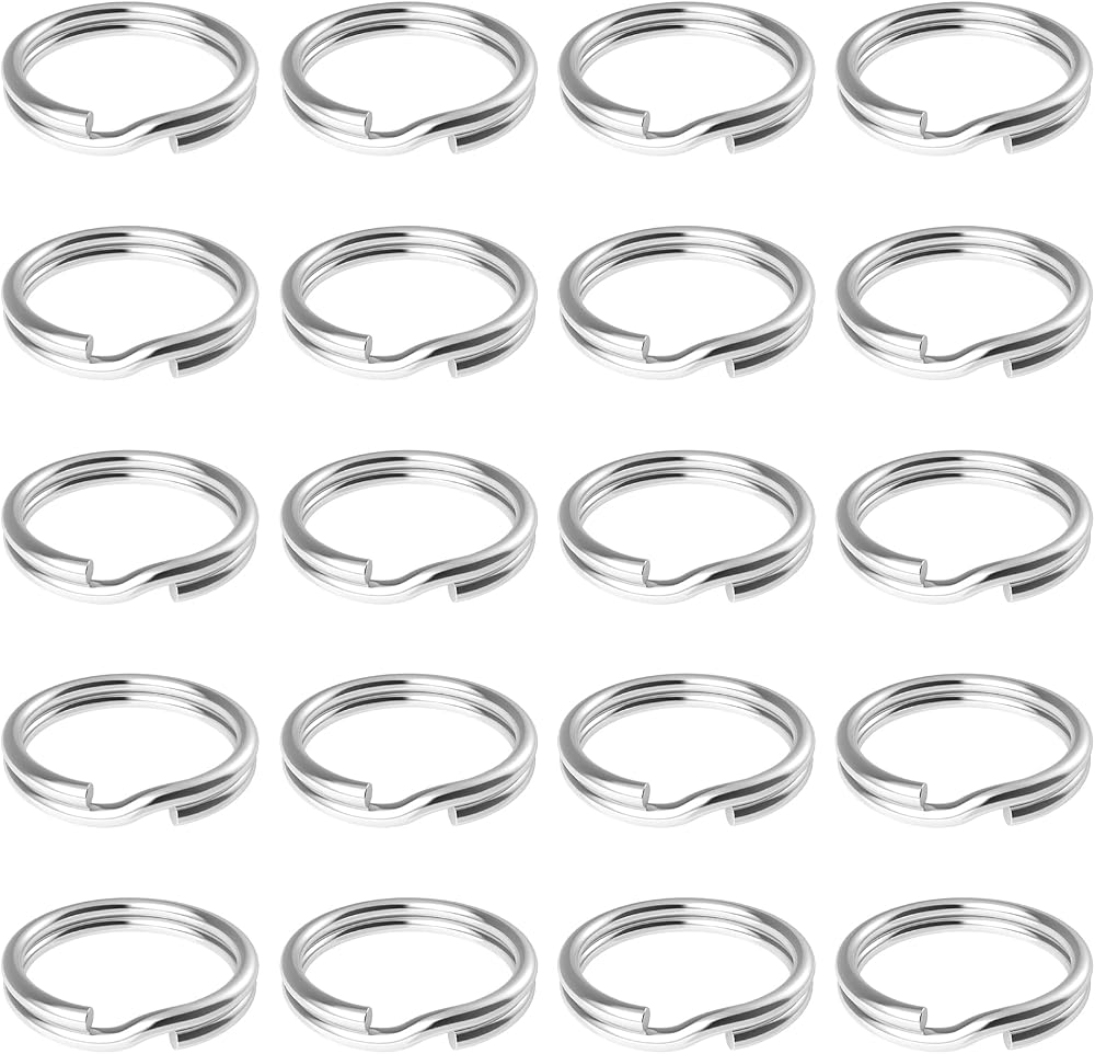 Uniclife 100 Pack 20mm Mini Split Jump Ring Double Loop Jewelry Connectors