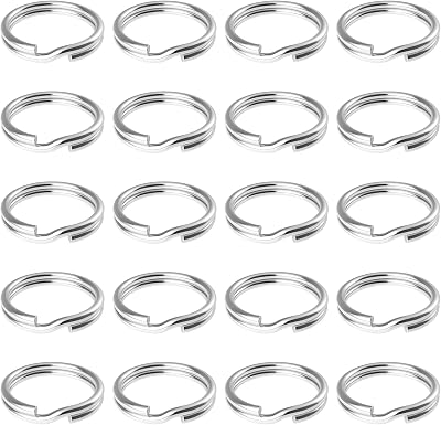 Uniclife 100 Pack 20mm Mini Split Jump Ring Double Loop Jewelry Connectors