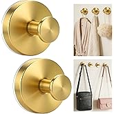Mity rain Suction Cup Hooks for Door Wreaths, Reusable Metal Wreath Hangers for Front Door Glass Windows, Strong Hold No-Drill Wreath Holder Ideal for Holiday & Christmas Door Decorations（Gold）