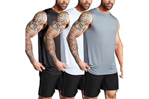 Boyzn 3 or 5 Pack Men's Workout Tank Tops, Athletic Gym Muscle Tank Tops for Men, Fitness Bodybuilding Sleeveless Tee Shirts