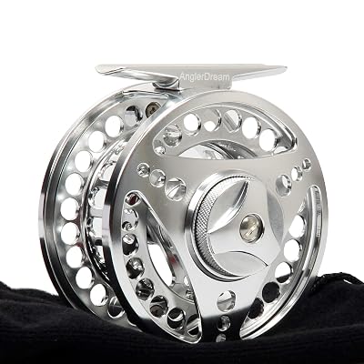 anglerdream fly reels EX-ALC Reel 3/4 5/6 7/8 9/10WT CNC Machined Large Arbor Aluminum Fly Fishing Silver/Gunsmoke Fly Reels Angler Dream 2wt Fly Line