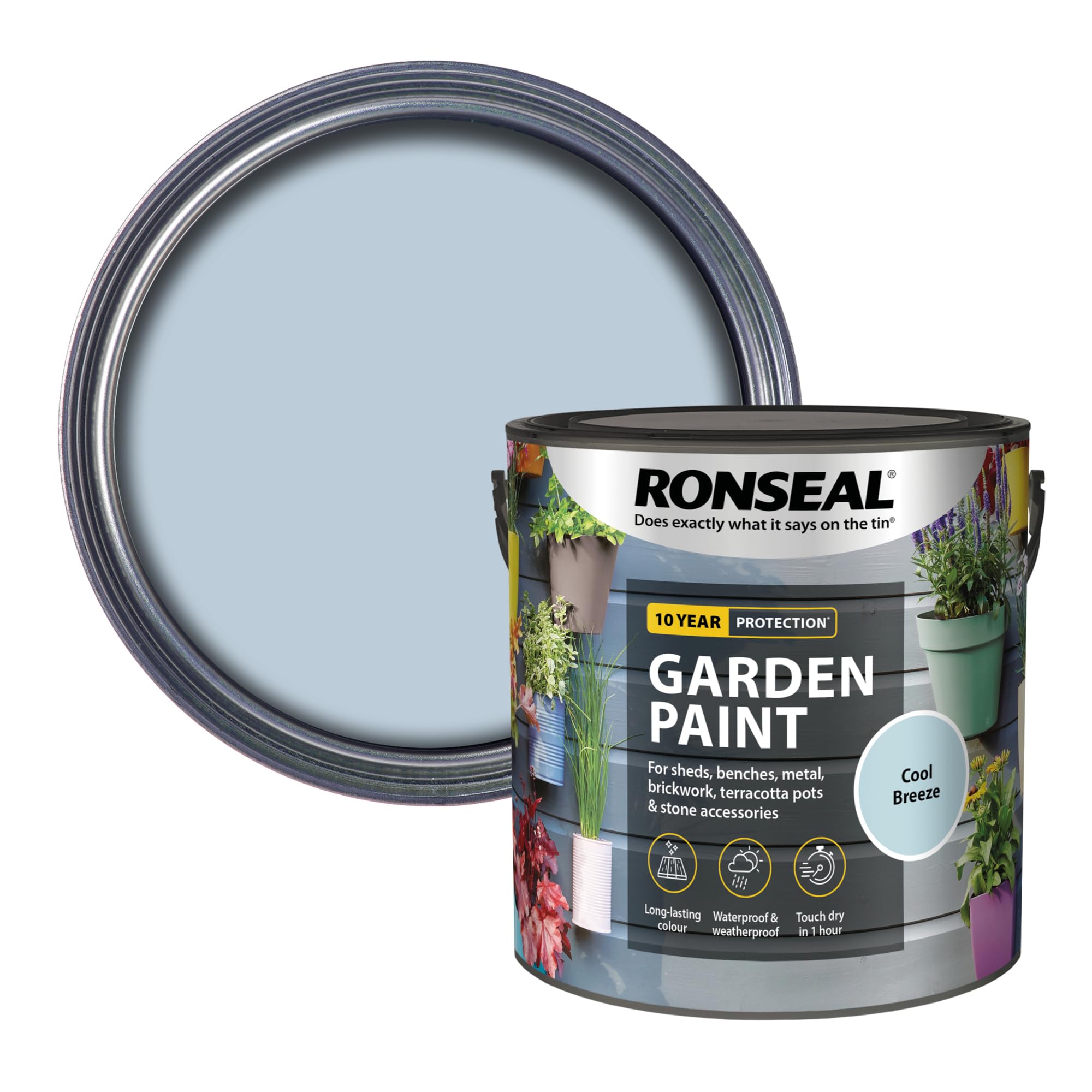 Ronseal RSLGPCDB25L GPCDB25L Garden Paint Cool Breeze 2.5 Litre