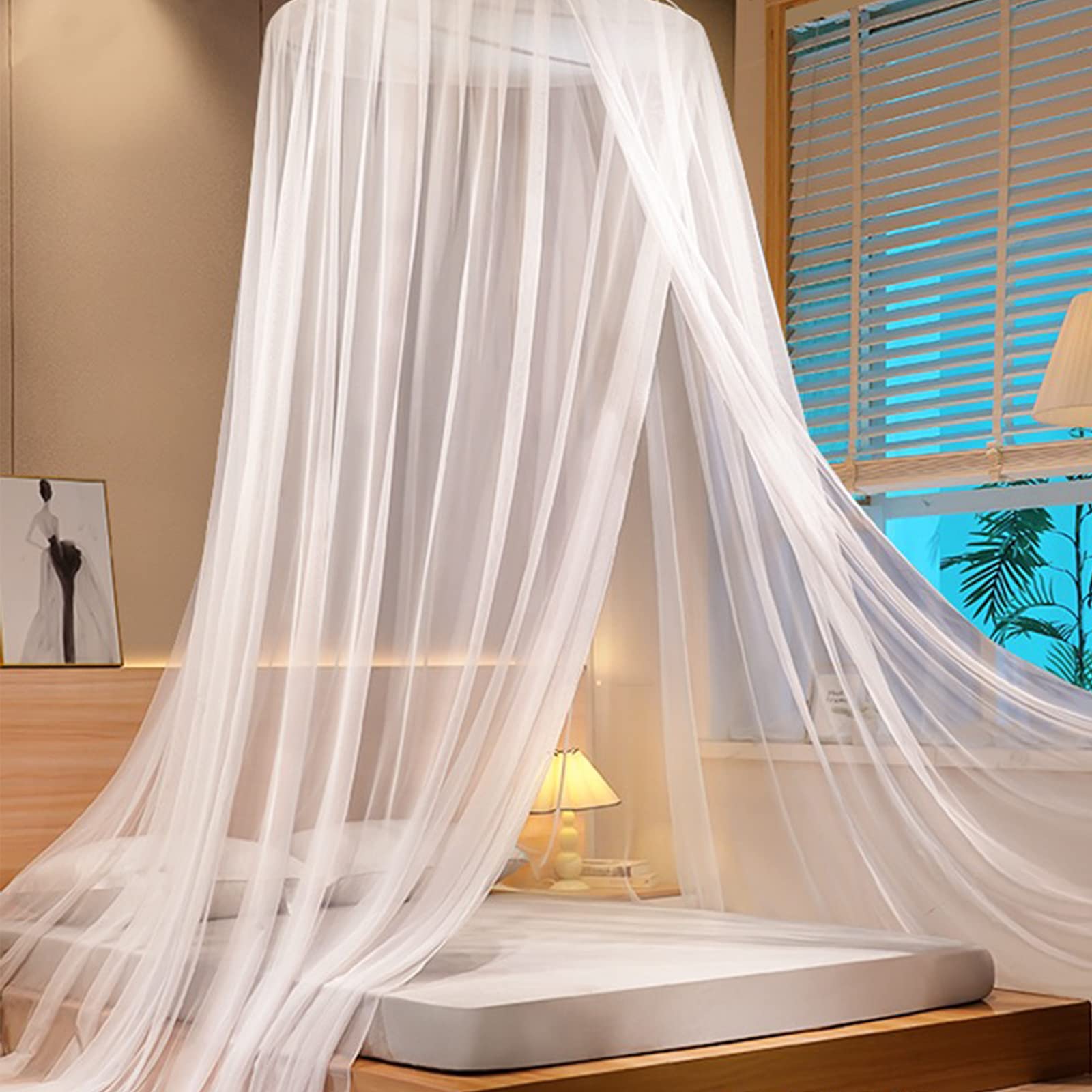 HanYun White Mosquito Net Bed Canopy, Insect Net Protection Bed Canopy for Double Bed for Kids Girls or Adults Travel, Cot, Single Bed, Double Bed