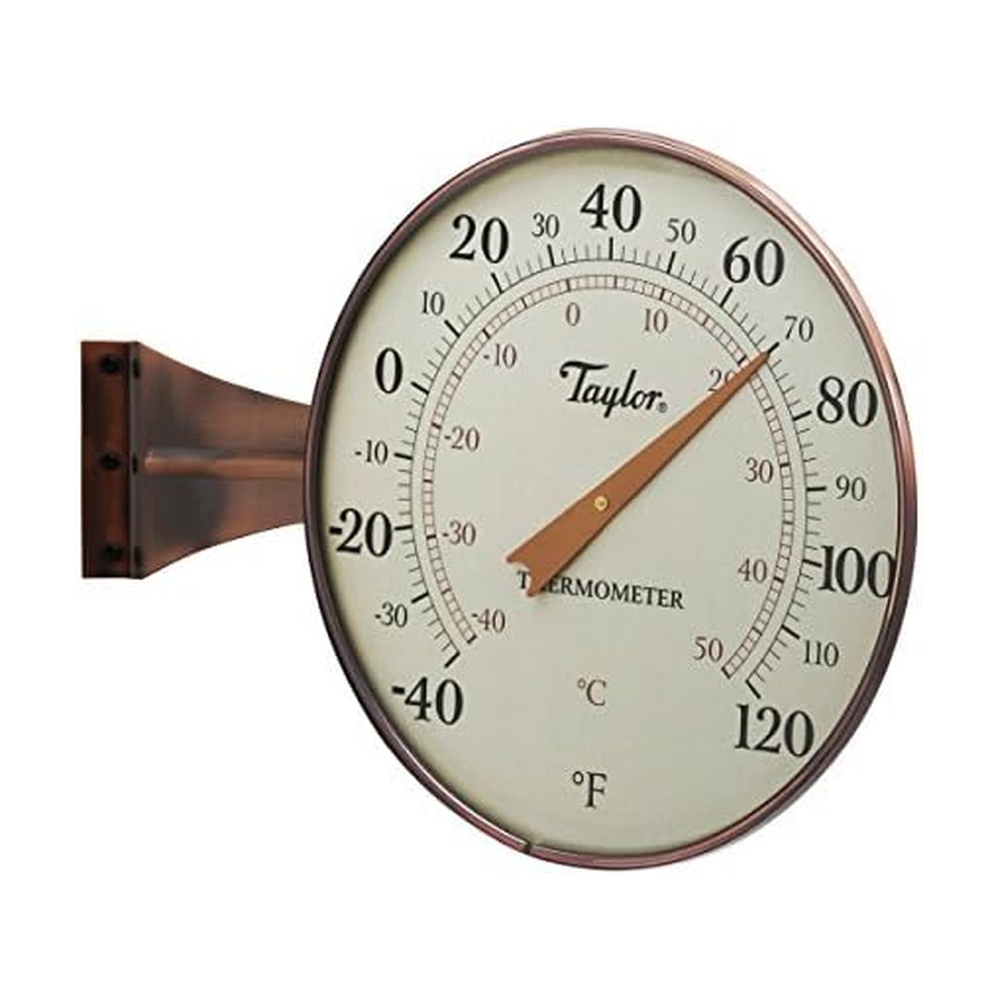 Taylor Precision Products 480BZ Heritage 8.5" Dial Outdoor-thermometers, Copper