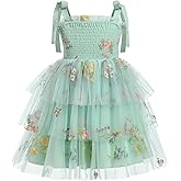 IBTOM CASTLE Baby Girls Tutu Dress Sleeveless Backless Princess Tulle Birthday Party Dresses Sequin Ruffle Summer Sundress