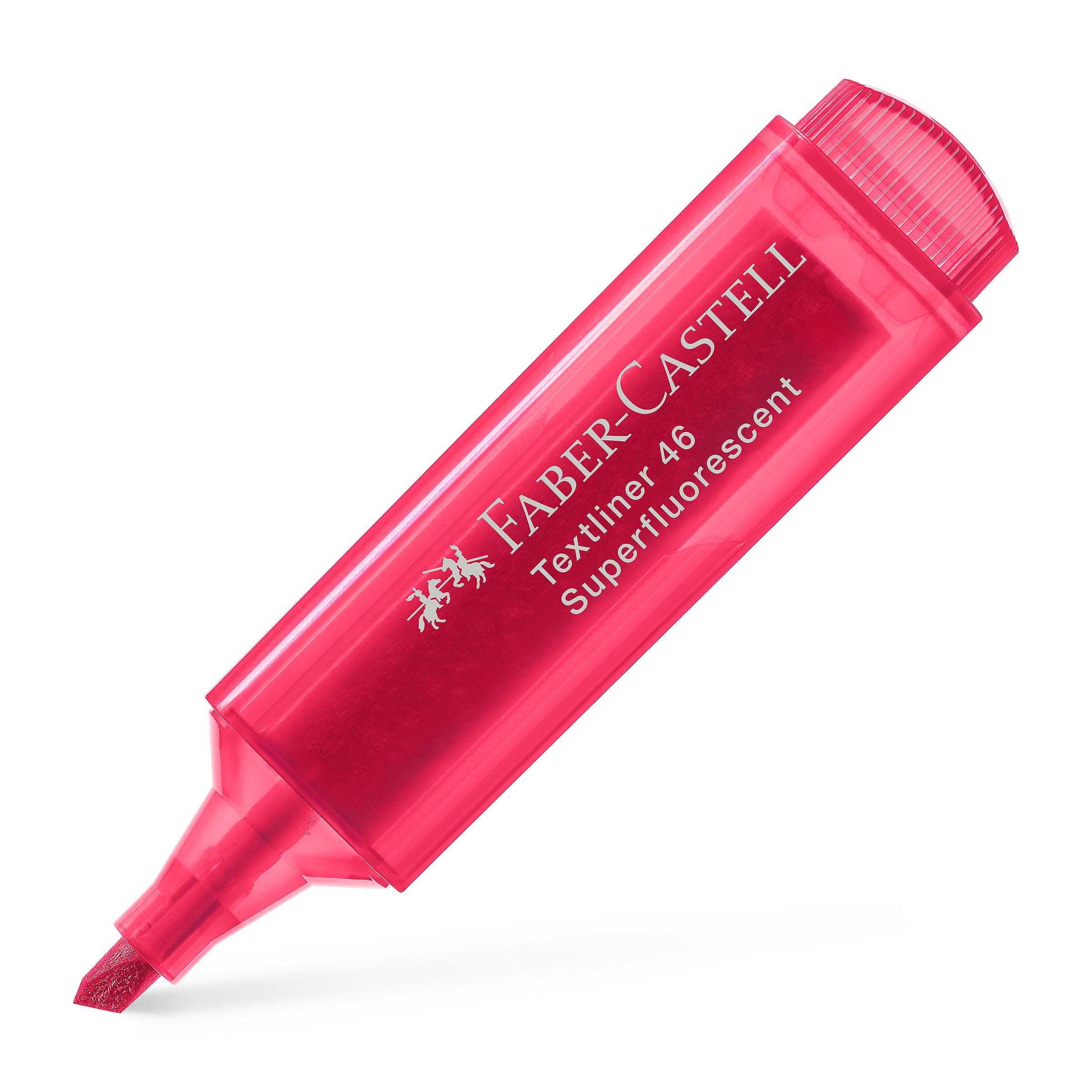 Faber-Castell 154621 - Fluorescent Marker Textliner 1546, red color, pack of 10