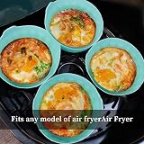 MOECSHSY Air Fryer Egg Moulds 6 Pack Nonstick Silicone Ramekins view 3