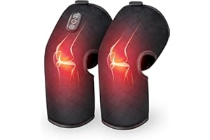 Comfier Knee Massager with Heating Pad for Knee,Heated Knee Brace Wrap with Massage,Knee Pad for knee Leg Foot with Heat,Gift