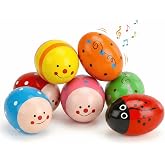 7 Pcs Egg Shakers Musical Maracas for Kids Non-Toxic Percussion Rhythm Toys | Colorful Eggs for Easter Basket Stuffers, Party Favors, Toddler Sensory Music Learning Gifts