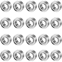 ACROPIX 693zz Double Metal Shield Ball Bearings - 3x8x4mm, Silver, Pack Of 10, Single Row Deep Groove, Bearing Steel - View #4
