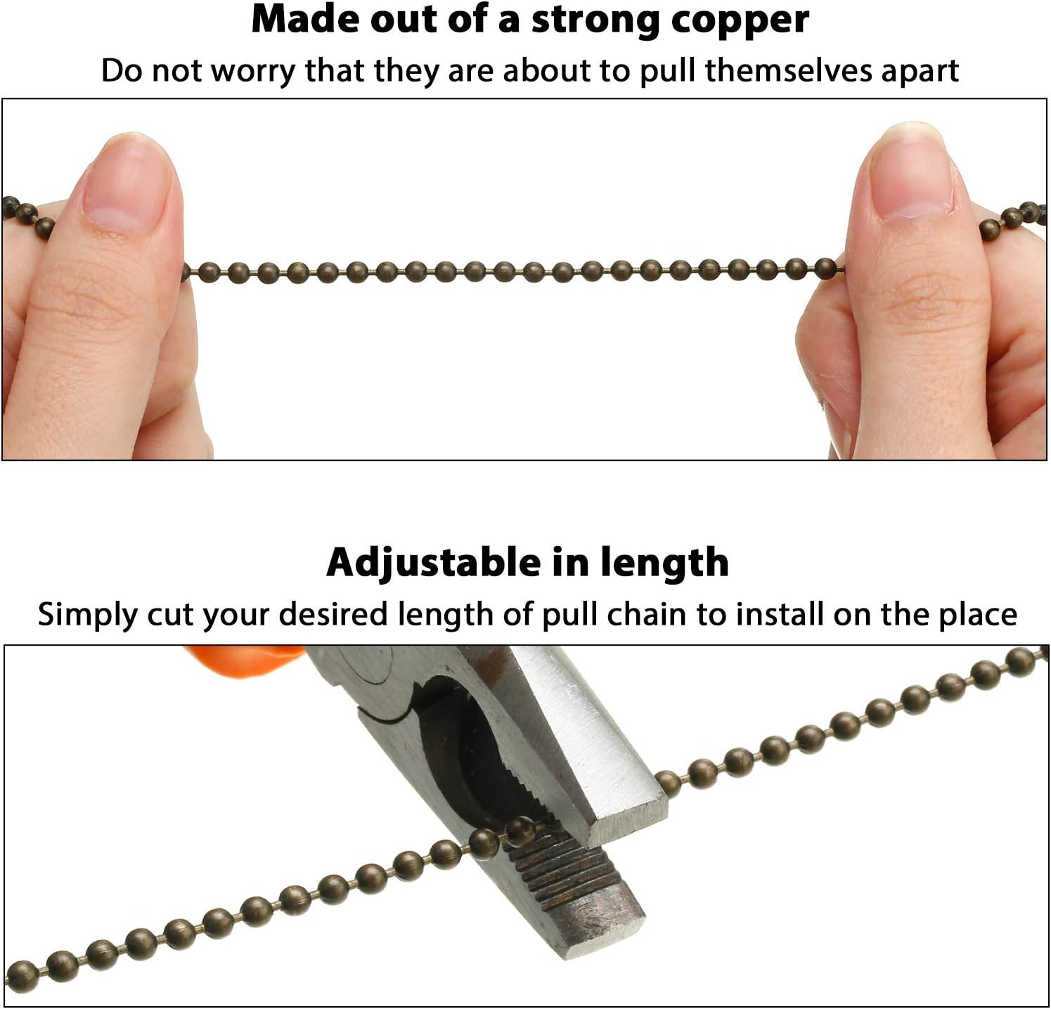 4 Pieces Ceiling Fan Chain Pulls Wooden Pull Chain Extension Pull Chain for Ceiling Light Lamp Fan Chain (Walnut Color): Arts, Crafts & Sewing