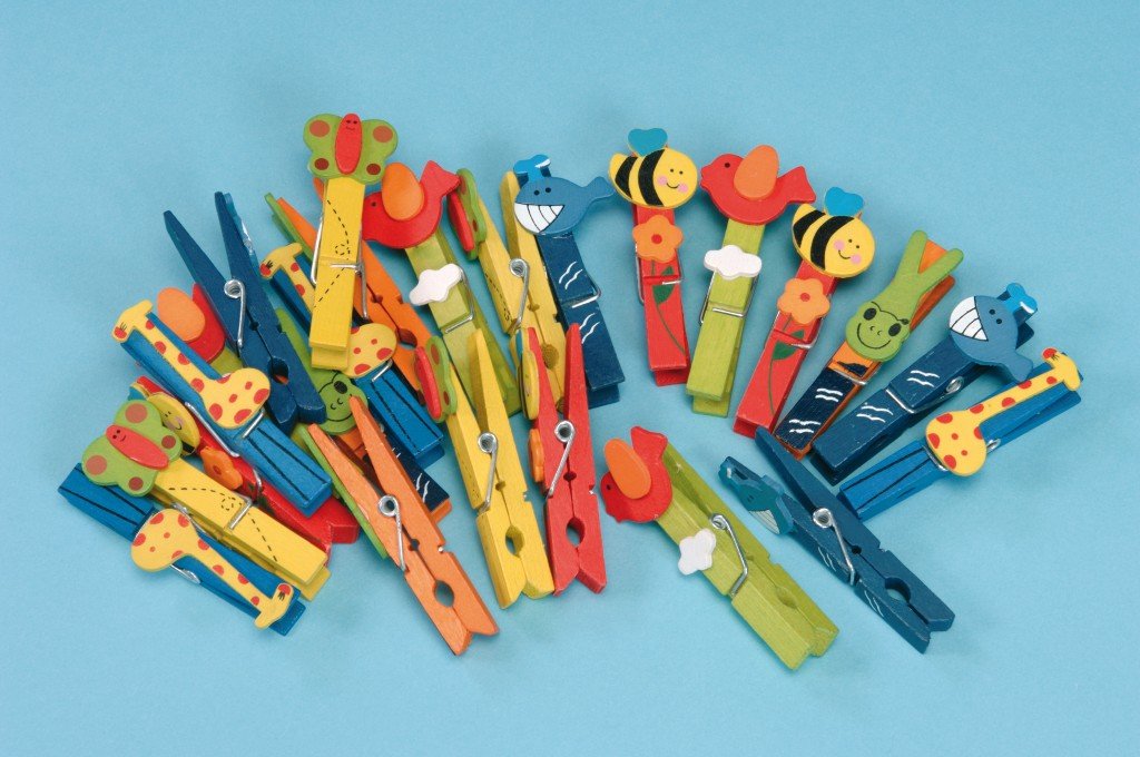 Major Brushes Decorated Art Pegs Pack of 24