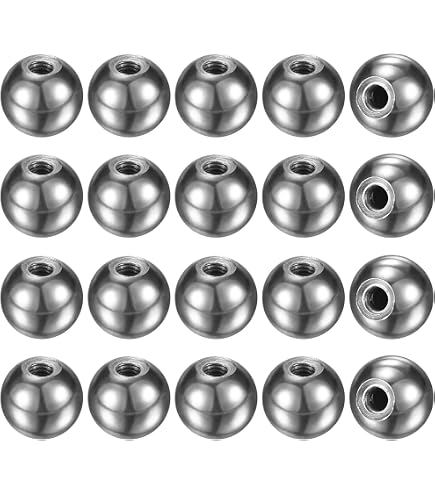 RS PRO Black Ball Clamping Knob, M4, Threaded Hole RS