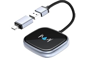 vnilrgle Wireless Android Auto Adapter, Wireless carplay Adapter, Latest NFC Touchscreen Connectivity, Wireless Plug-and-Play for Android Devices (Android 11 and Above)