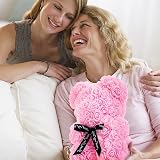 Touloube Rose Bear Gift for Her Roses Teddy Bear with Box and Card view 6