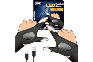 KFK Gifts for Men, LED Flashlight Gloves Gifts for Him,Mens Gifts for Father's Day, Birthday, Dad, Husband, Handyman