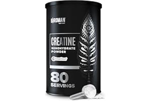 BIRDMAN Micronized Creatine Monohydrate Powder, Muscle Recovery, Caffeine Free, Creatine Pre Workout, Vegan, Post Workout, Gluten Free, Sugar Free | 80 Servings (5 Grams Each) | 0.8lb