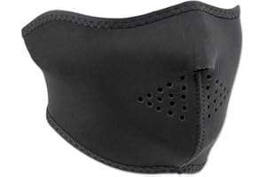 Zan Headgear Unisex Neoprene Half Face Mask, Black, One Size