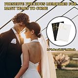 Thinp His and Hers Wedding Vow Books with Gold Foil - Black & White view 2