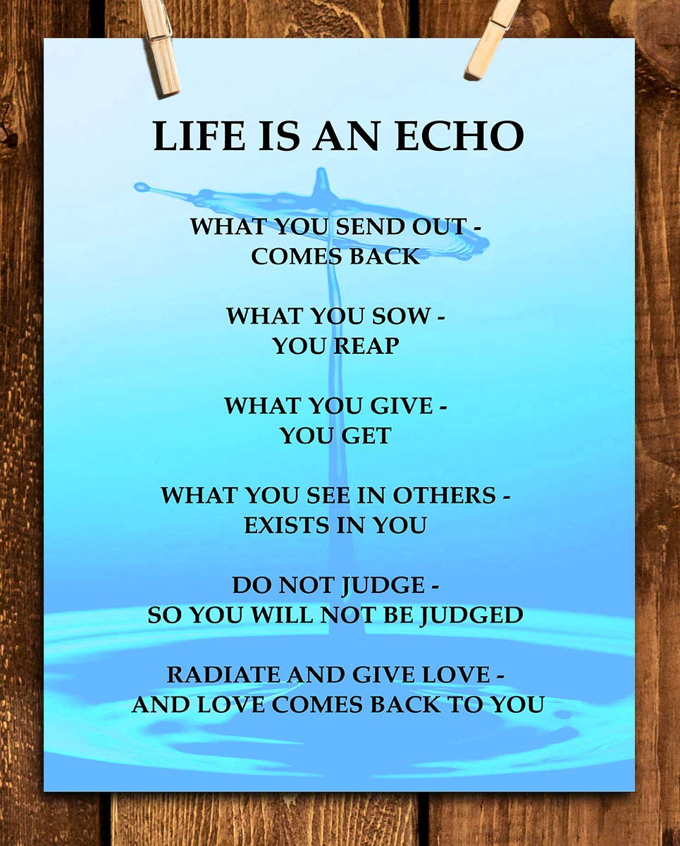 life is an echo quotes wall art