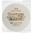Cathay Fresh Spring Roll Rice Paper Wrappers, Rice Paper Wrappers for Fresh Rolls-25 Sheets, Non-GMO, Gluten-Free, Low Carb, Vietnamese Summer Wrap with Natural Ingredients, Veggie Wrap