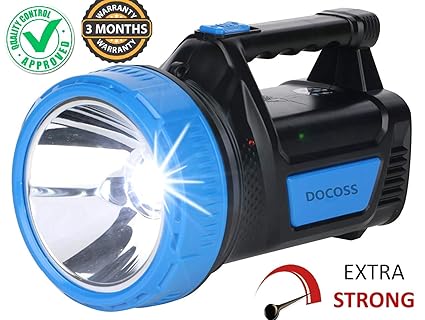 DOCOSS- ABS 25 W Ultra Bright Waterproof Rechargeable Led Torch Light Laser Long Range