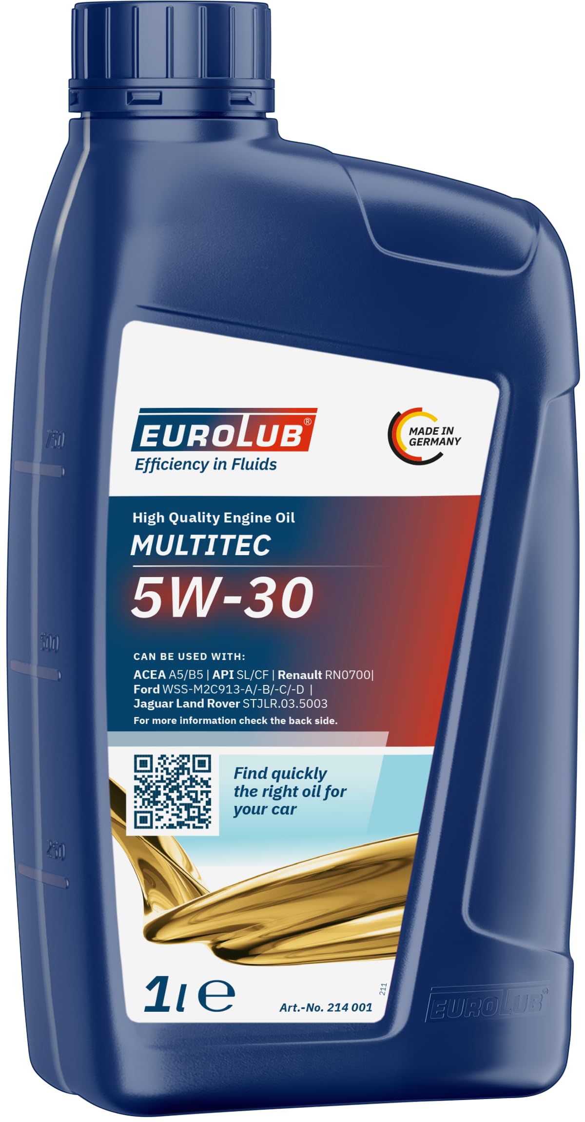 EUROLUB 214001 Engine Oil, 1 Liter