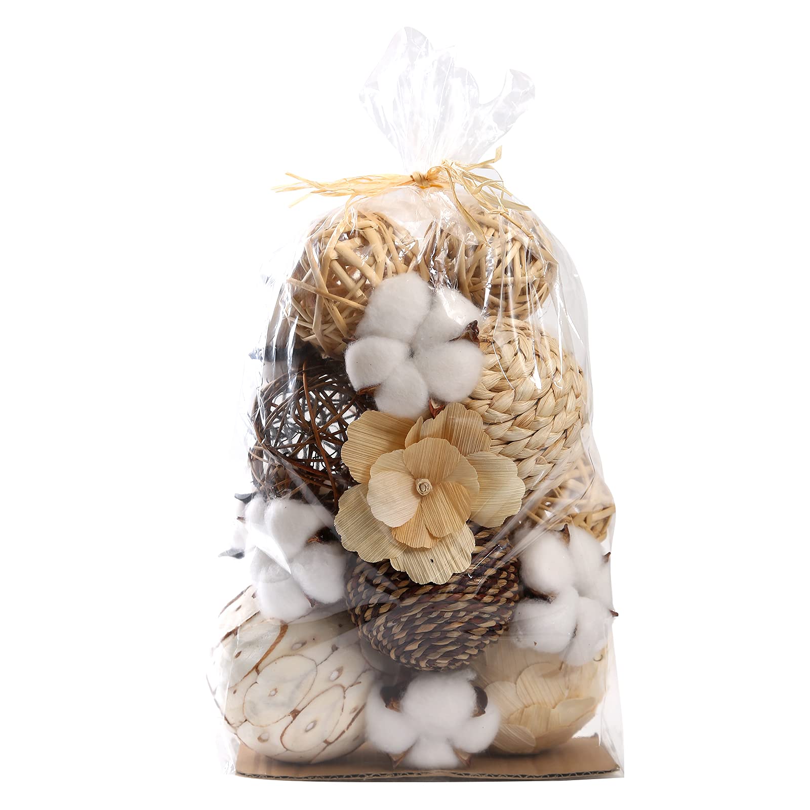 CIR Oases Decorative Balls Assorted Spherical Rattan Twigs Wicker Balls Cotton for Bowl and Vase Filler Balls Spheres Orbs Filler Centerpiece Home Decor