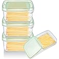 Uiifan 3 Pcs Sliced Cheese Container for Fridge Cheese Slice Holder with Lids Plastic Clear Cheese Box for Fridge Airtight Cheese Storage Container for Fridge Cheese Container for Refrigerator Food