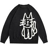 Aelfric Eden Pullover Sweater Cute Printed Oversized Sweater Fall Winter Couple Tops