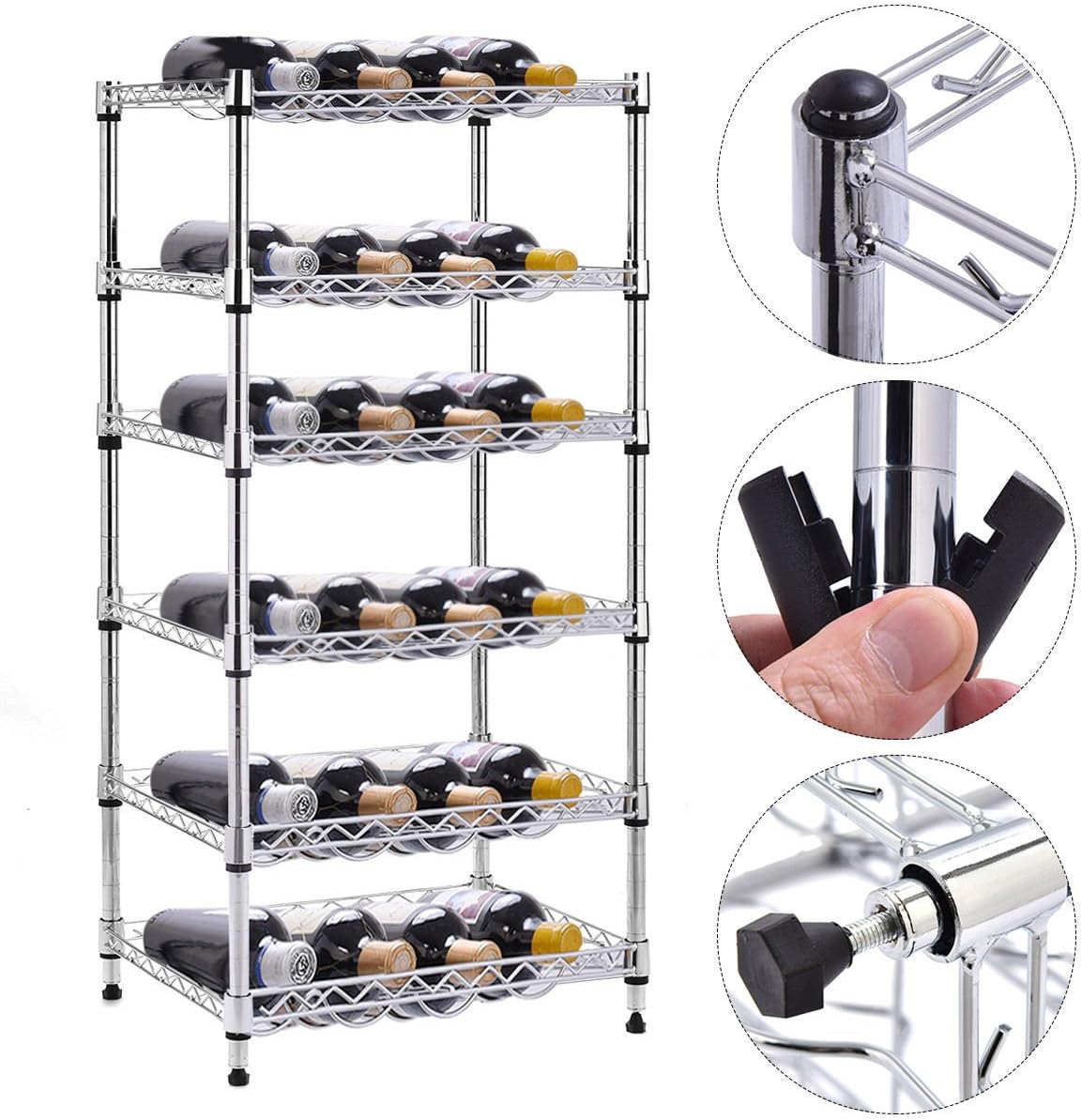 6Shelf 24 Bottles Wine Rack Bottle Holder Organizer Display Liquor New Home & Kitchen