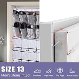 Newthinking Hanging Shoe Storage Over Door Organizer 24 Pockets White view 2