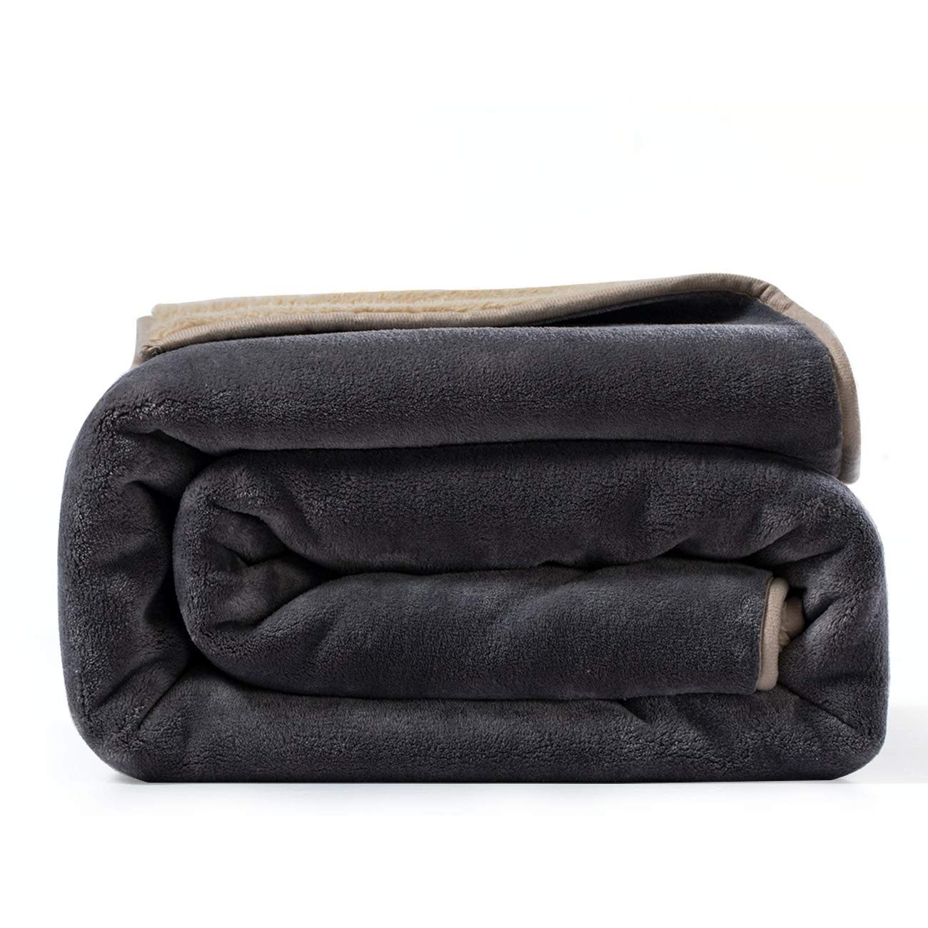 Soft DoubleSided Blanket GrayPale Yellow, Throw Couch Blanket for All