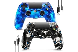 Kujian Wireless Controller for PS4, Compatible with Playstation 3/4/Pro/Slim/PC Remote Game Control, Double Vibration, Touch Pad, Six-axis Motion Sensor, Stereo Headphone Jack