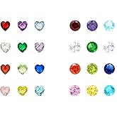Beffy Birthstone Charms - 96Pcs 5mm Birthday Crystal Charms for Glass Living Floating Memory Locket Bracelet Pendant Necklace