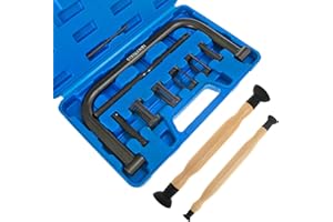 SIXIWANZI Valve Spring Compressor Tool, 12PCS Valve Spring Removal Tool with Valve Lapping Tool for Car, Motorcycle, ATV, and Small Engines Vehicle Equipment