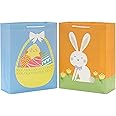Hallmark 14" Extra Large Easter Gift Bag Set (2 Bags: Chick and Eggs Easter Basket, Bunny Rabbit) for Kids, Easter Egg Hunts, Spring Parties