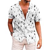 KYKU Funky Hawaiian Shirt for Men Palm Beach Shirts Tropical Vacation Clothes