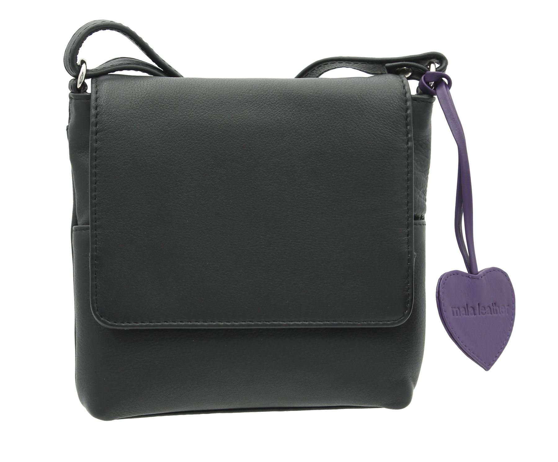 Mala Leather ANISHKA Collection Compact Leather Shoulder/Cross Body Bag 772_75 Black