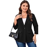 Plus Size Casual Blazer for Women Long Sleeve Lapel Open Front Bussiness Cardigan Suit Jackets Blazer with Pockets