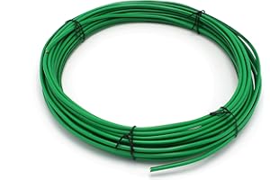 THE CIMPLE CO 25 Feet (7.5 Meter) - Insulated Solid Copper THHN/THWN Wire - 14 AWG, Wire is Made in The USA, Residential, Commerical, Industrial, Grounding, Electrical Rated for 600 Volts - in Green