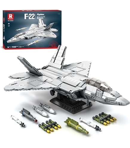 Reobrix Avion De Chasse J-15 – Maquette à Construire – Ailes Repliables, Missiles – Cadeau Militaire