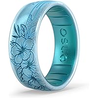 ROQ Silicone Wedding Rings For Men – Comfort Fit, Breathable, Step Edge Design, Multi-Pack & Colors