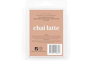 WEST COAST CANDLE COMPANY Chai Latte | Pet Safe Wax Melts | All Natural Soy | Non-Toxic | Dog Friendly | Vet Approved | Long Lasting Home Fragrance | Pet Odor Eliminator | Clean Burning Wax Cubes | Safe Air Freshener