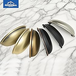 HOMOTEK 5 Pack Drawer Bin Cup Pulls Dresser Pulls