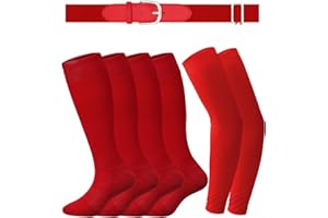 ROLVNHTV Baseball Belt and Socks Combo Softball Arm Sleeve UV Protection Compression Sleeves Adjustable Elastic Belt