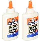 Elmer's Washable Liquid School Glue for Kids Art Projects, 4 Ounce, 2 Count | Single serve sticks with vitamins in a STAW box, mix into water bottles for fast refreshment at the gym, desk or on travel