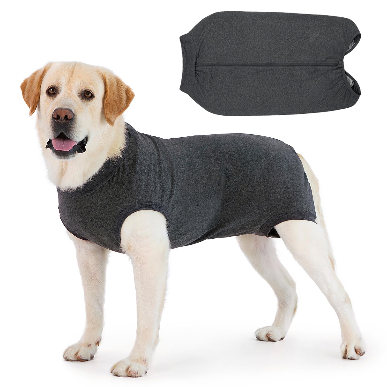 Cyponpy Dog Recovery Suit Post Op with Top Zip Surgical Recovery Suit Female Male Dog Vest Body Suits for Dogs After Surgery Onesie Medical Vest for Small Medium Large Dogs Cone Alternative